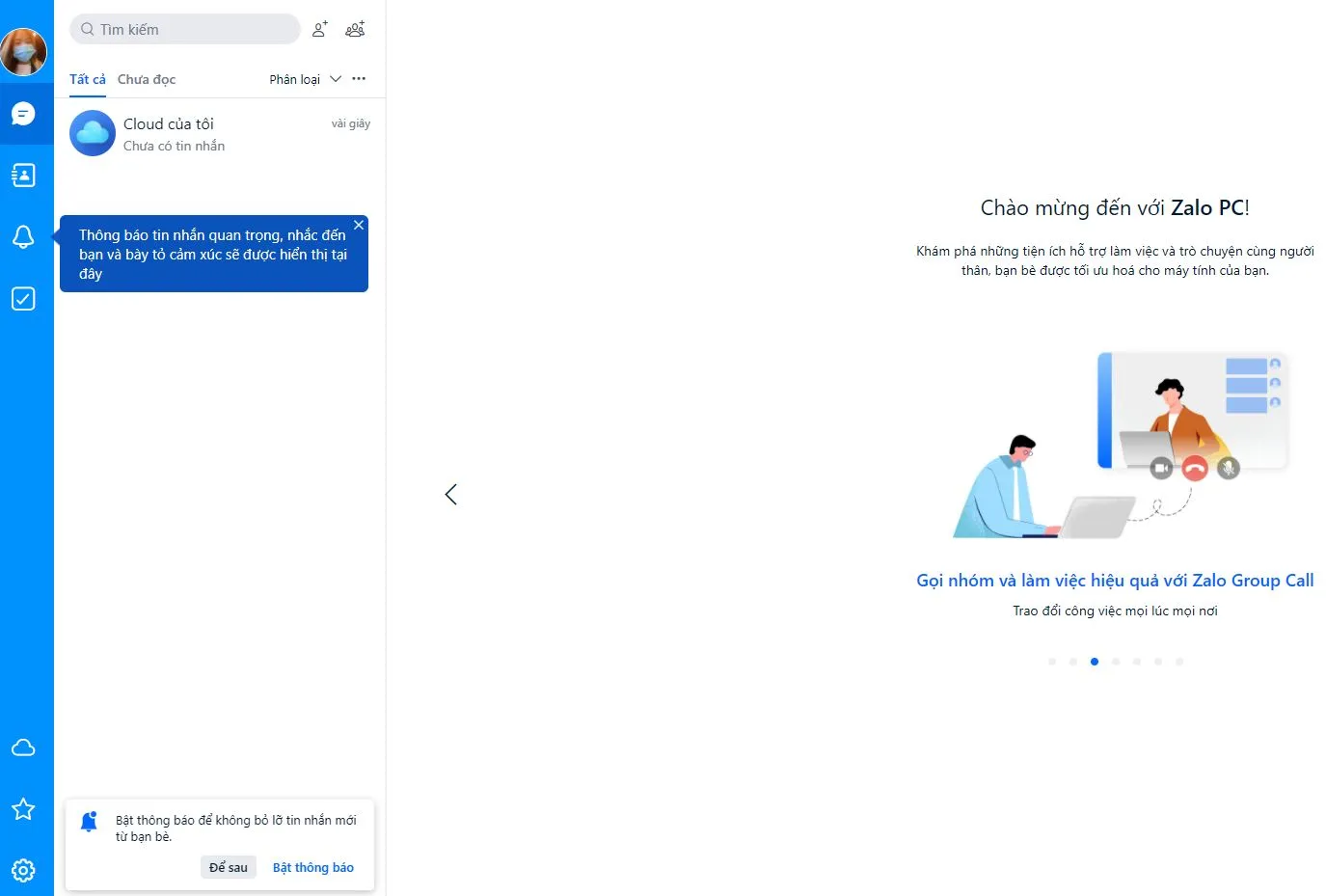 Enabling message notifications for Zalo in Chrome or Coc Coc browsers