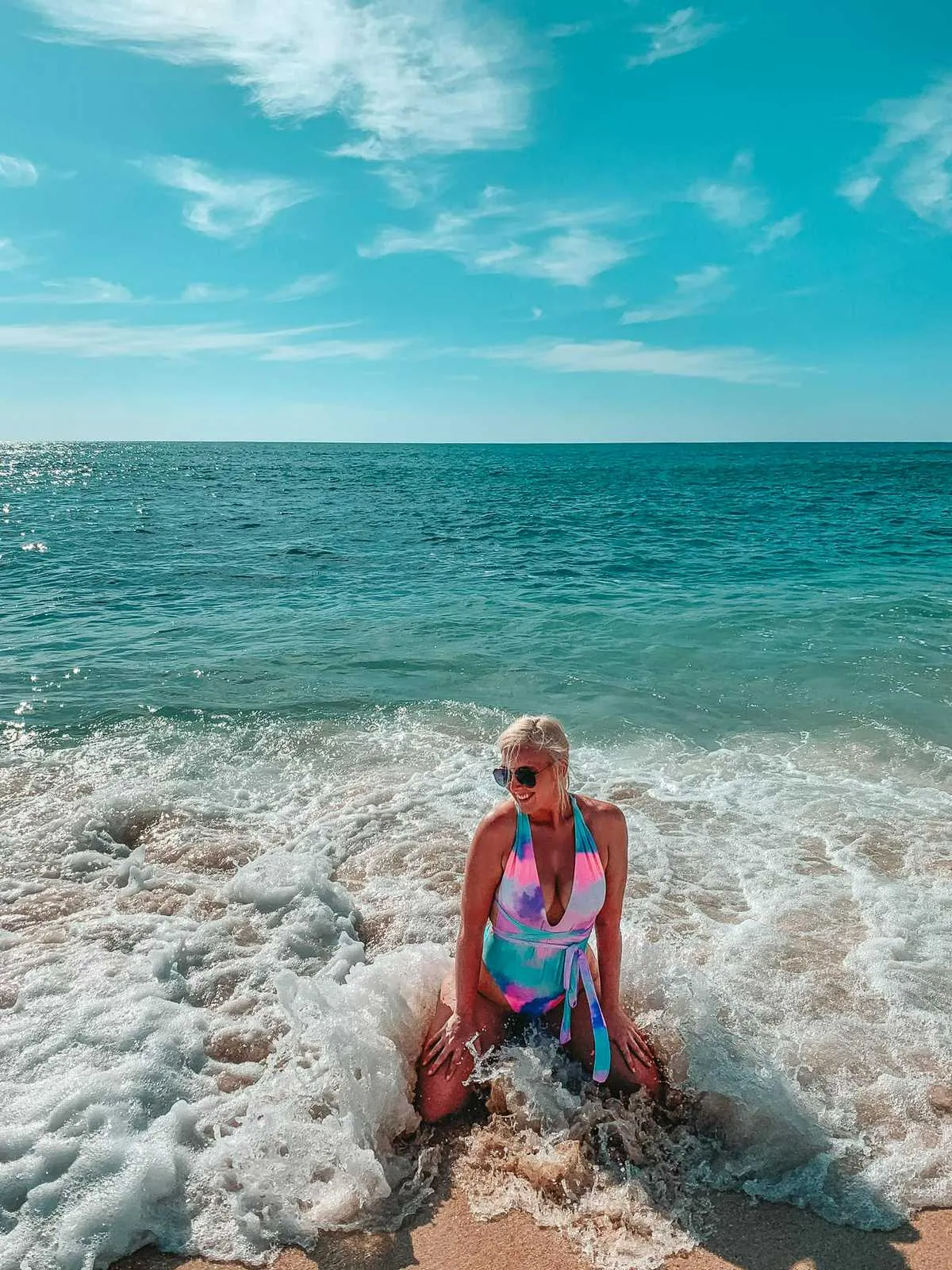 Enjoying a relaxing beach day on the shores of Oahu, Hawaii