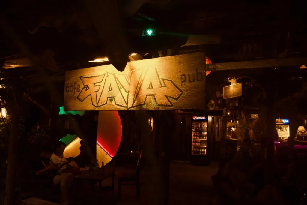 Entrance to Faya Surf Bar