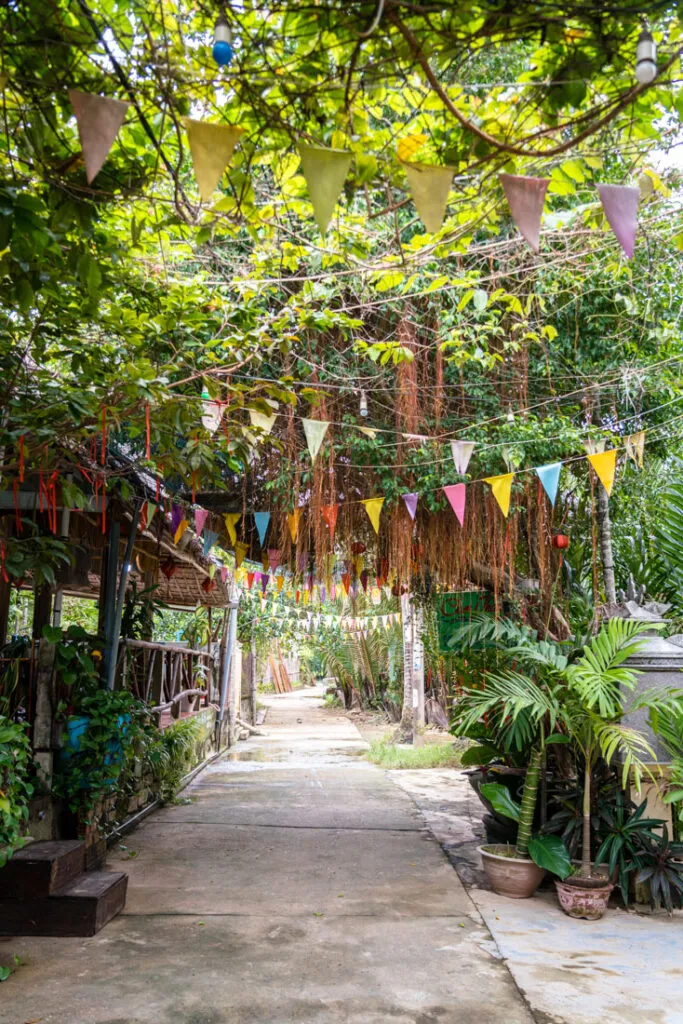 Entrance to the cooking school in Cam Thanh Coconut Village