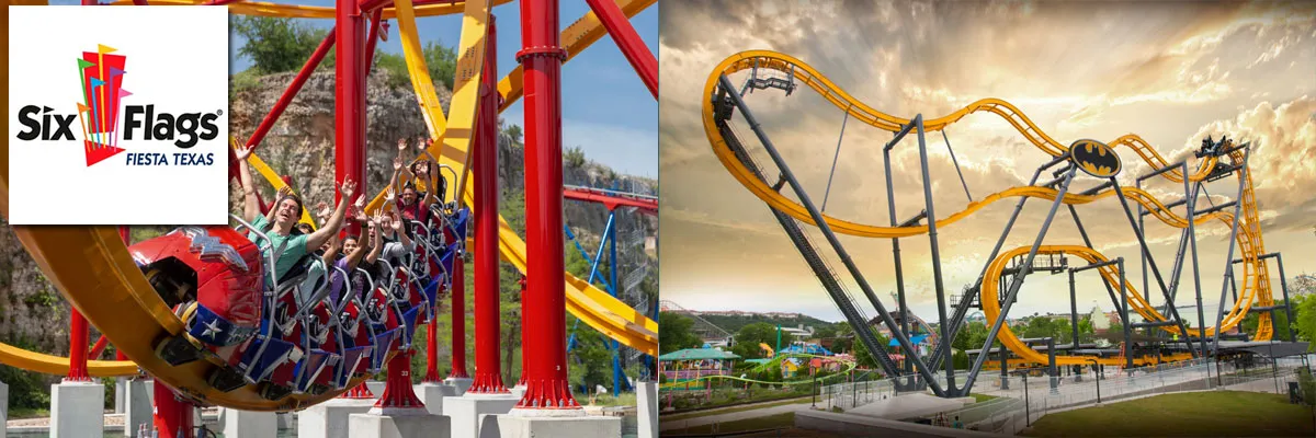 Exciting rollercoasters at Six Flags Fiesta Texas San Antonio