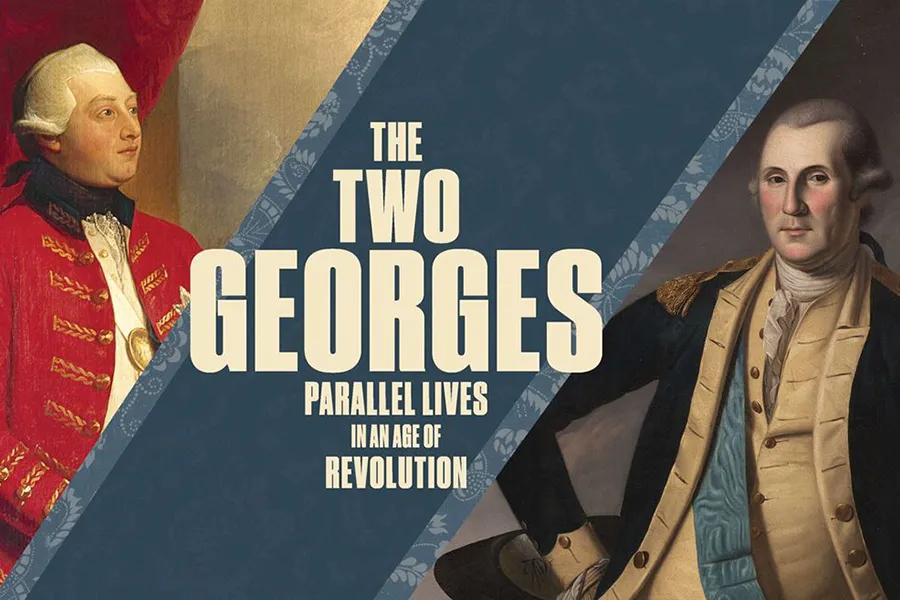 Exhibit graphic for 'The Two Georges: Parallel Lives in an Age of Revolution' at the Library of Congress in Washington DC