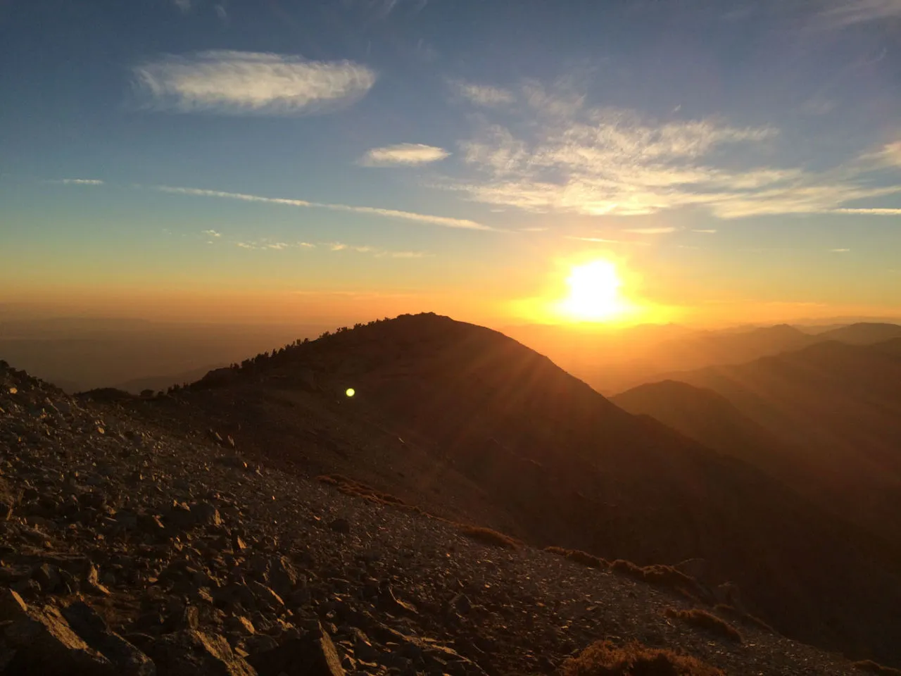 Experiencing a full moon hike, part of the unique adventures while backpacking in LA mountains like Mt Baldy