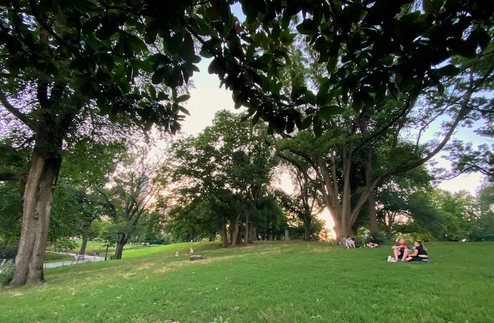 Exploring Fort Greene Park, a unique green space and historical site among the best things to do in Brooklyn.