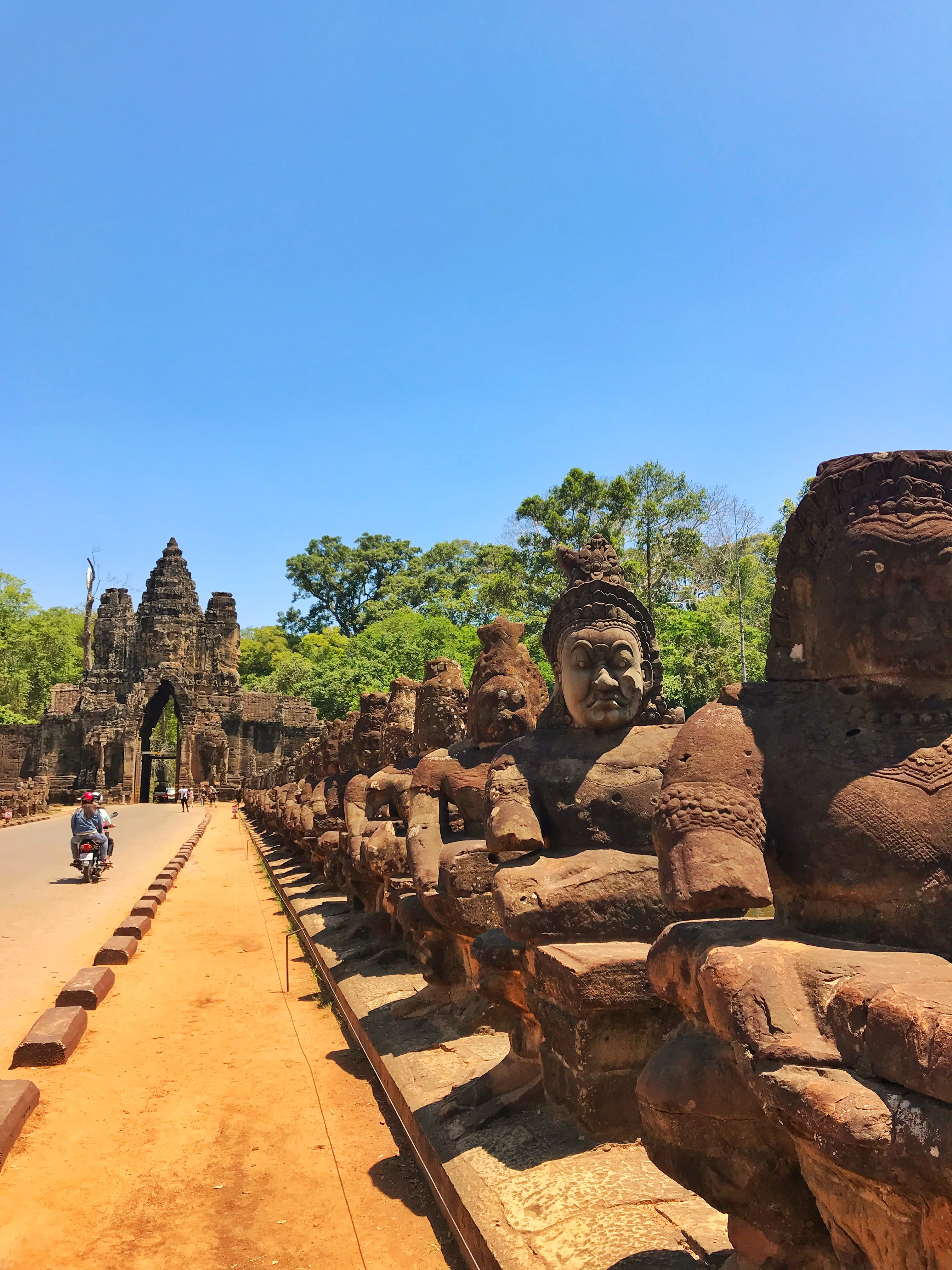 Exploring the historic architecture of a temple complex in Siem Reap