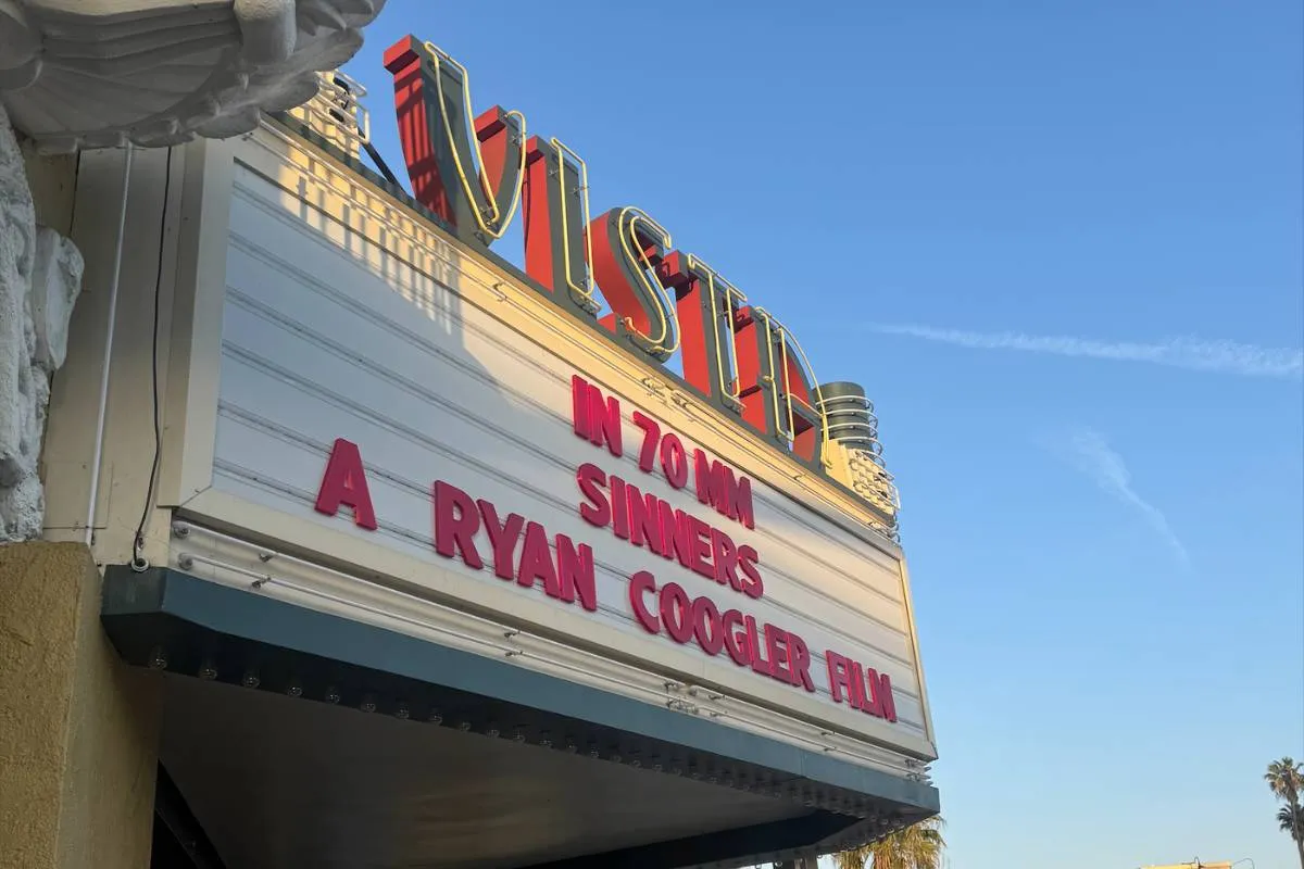 Exterior facade of the historic Egyptian Theatre in Hollywood.