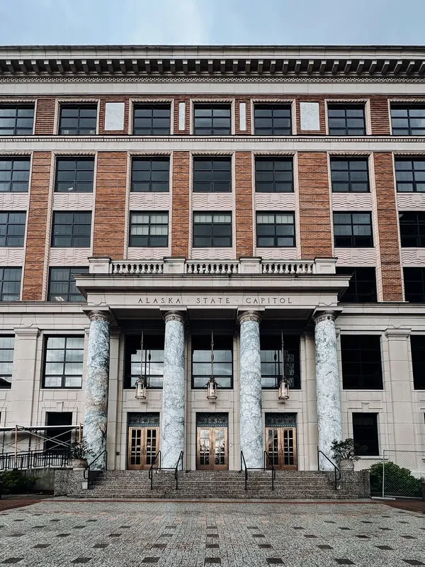 Exterior of the Alaska State Capitol building Juneau