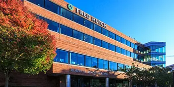 Exterior photo of the Fred Hutch Cancer Center building, a vital site for cancer reconstruction training within University Of Washington Plastic Surgery.