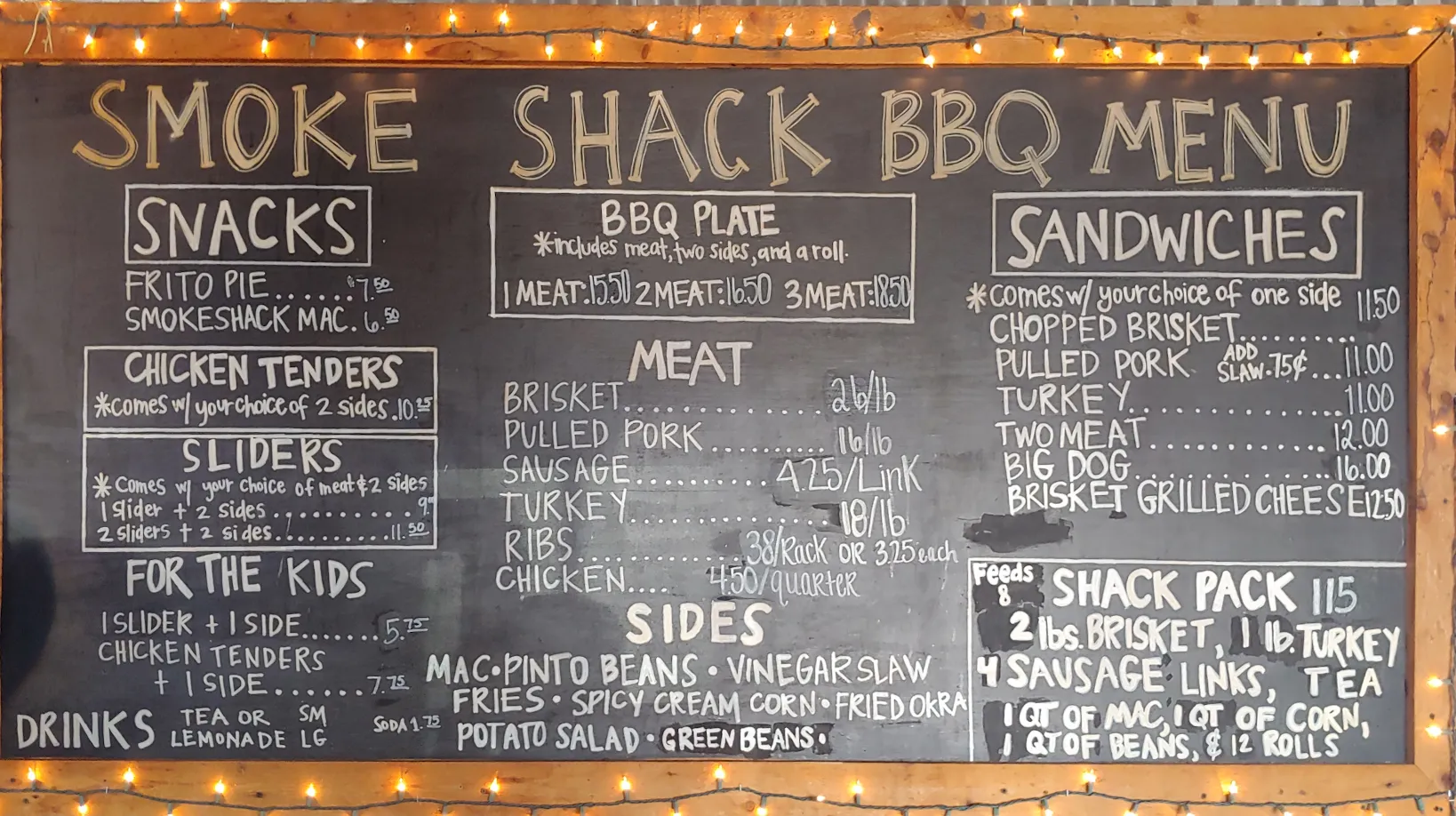 Exterior view of Smoke Shack BBQ restaurant