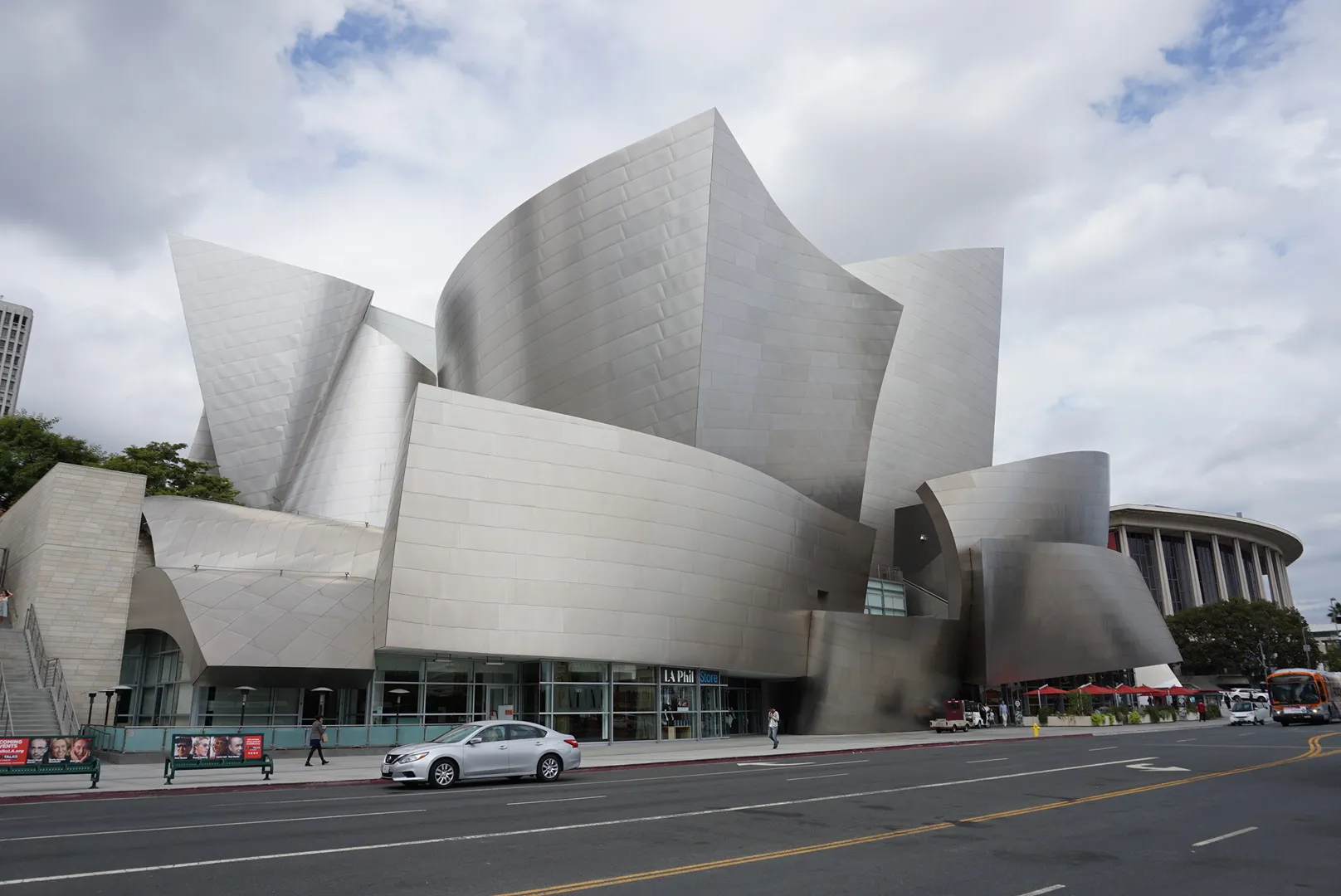 Exterior view of The Broad Museum in Downtown LA
