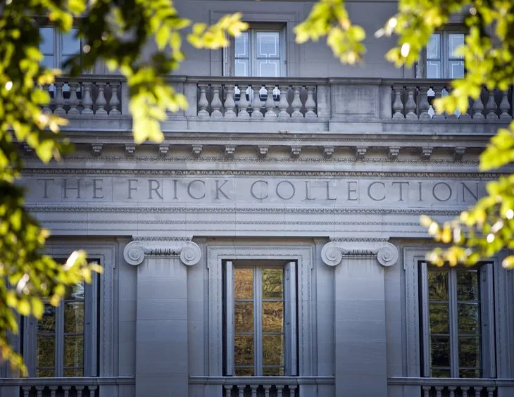 Exterior view of the classical mansion housing the original Frick Collection.