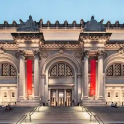 Exterior view of the Met Museum steps