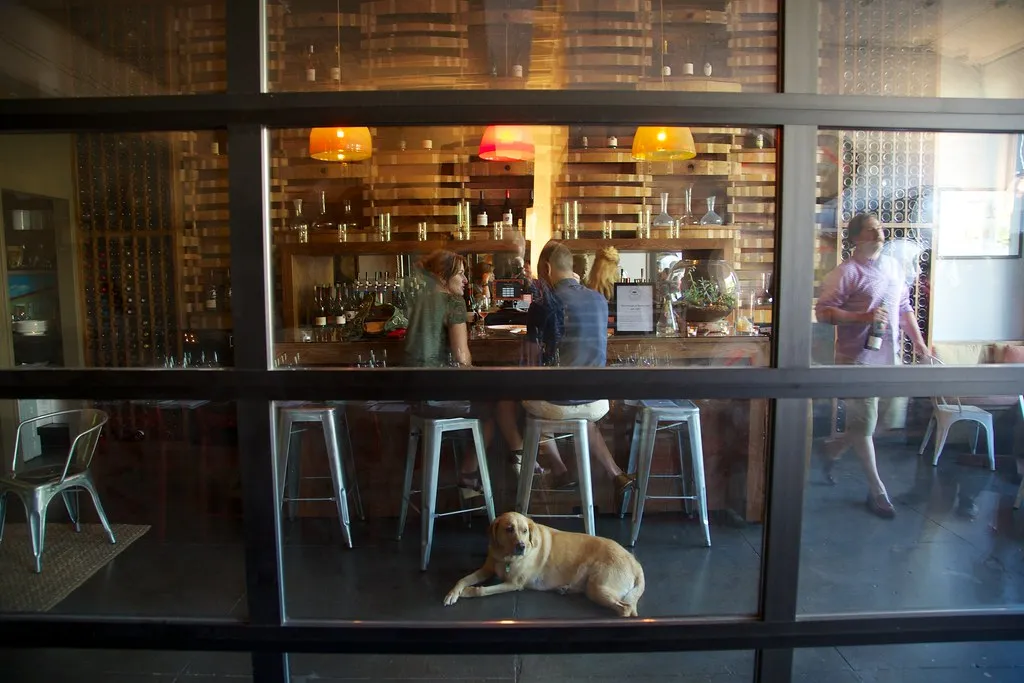 Exterior view of the Southeast Wine Collective building, a popular spot for wine tasting Portland.