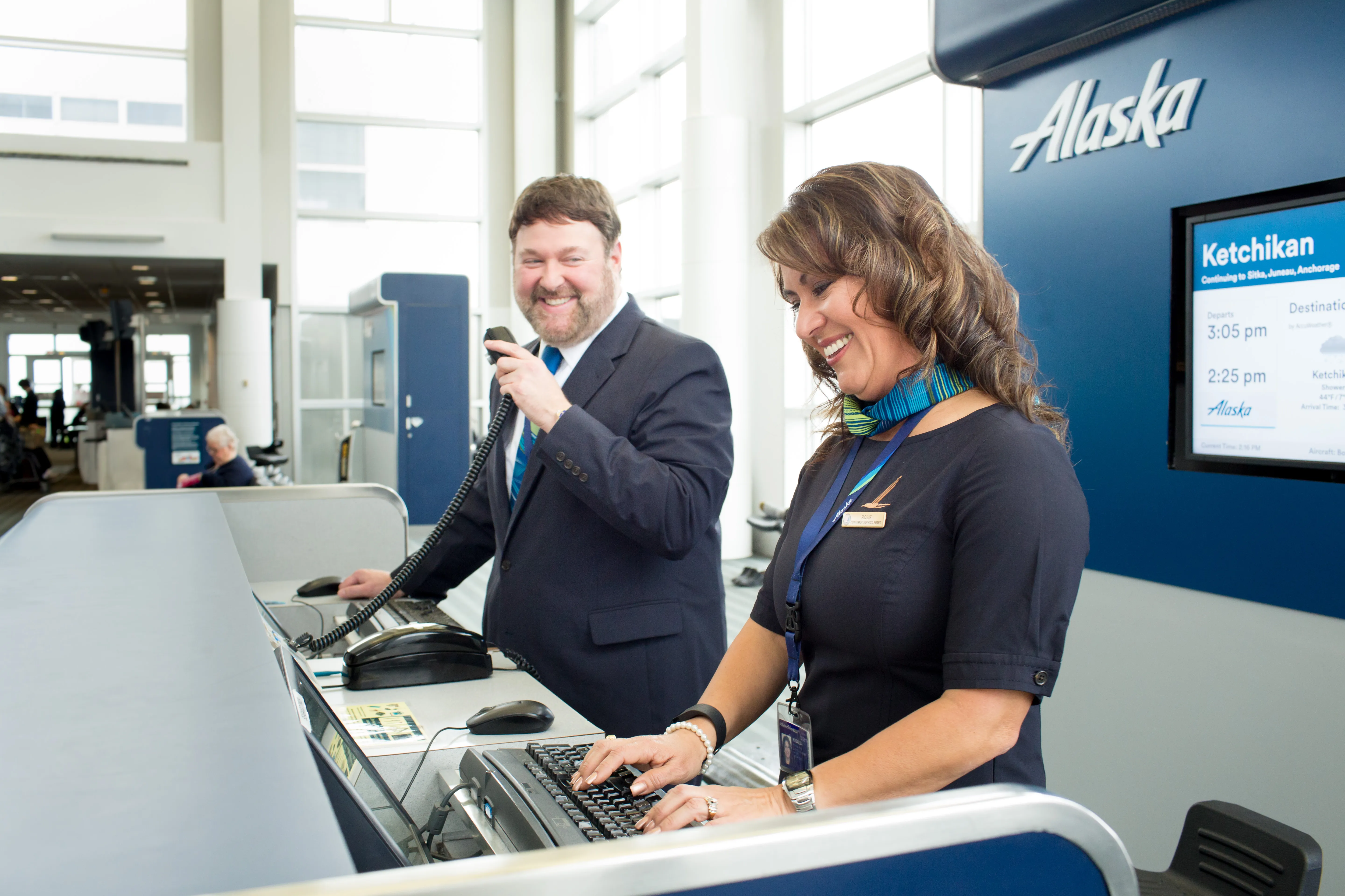 Final checks being performed on an aircraft before departing for Alaska