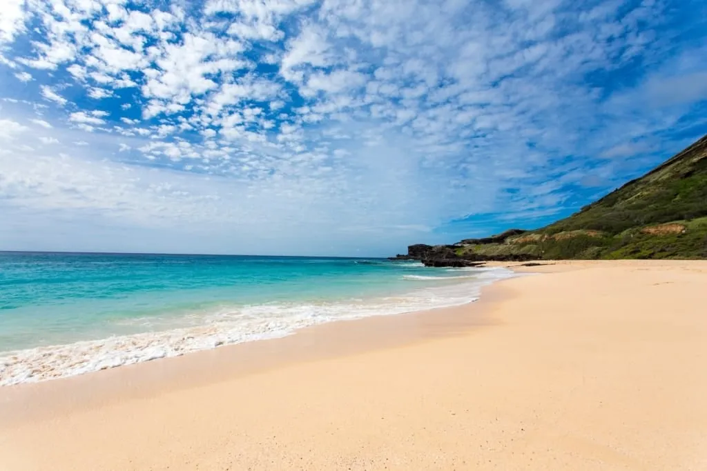 Fine honey-hued sand at Sandy Beach, a contender for the Best Beach In Honolulu