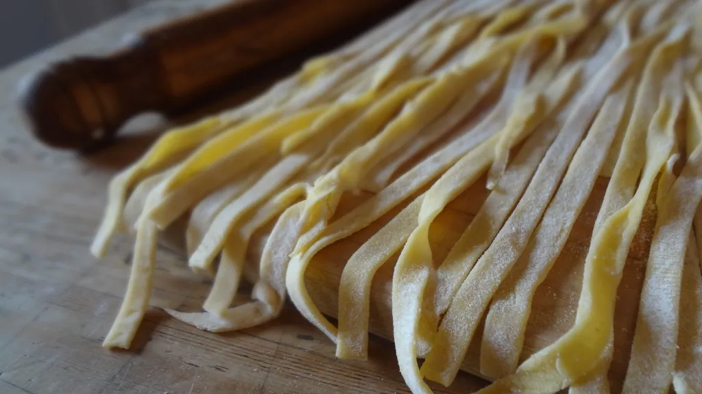 Freshly made pasta in a hands-on cooking class in Lansing MI