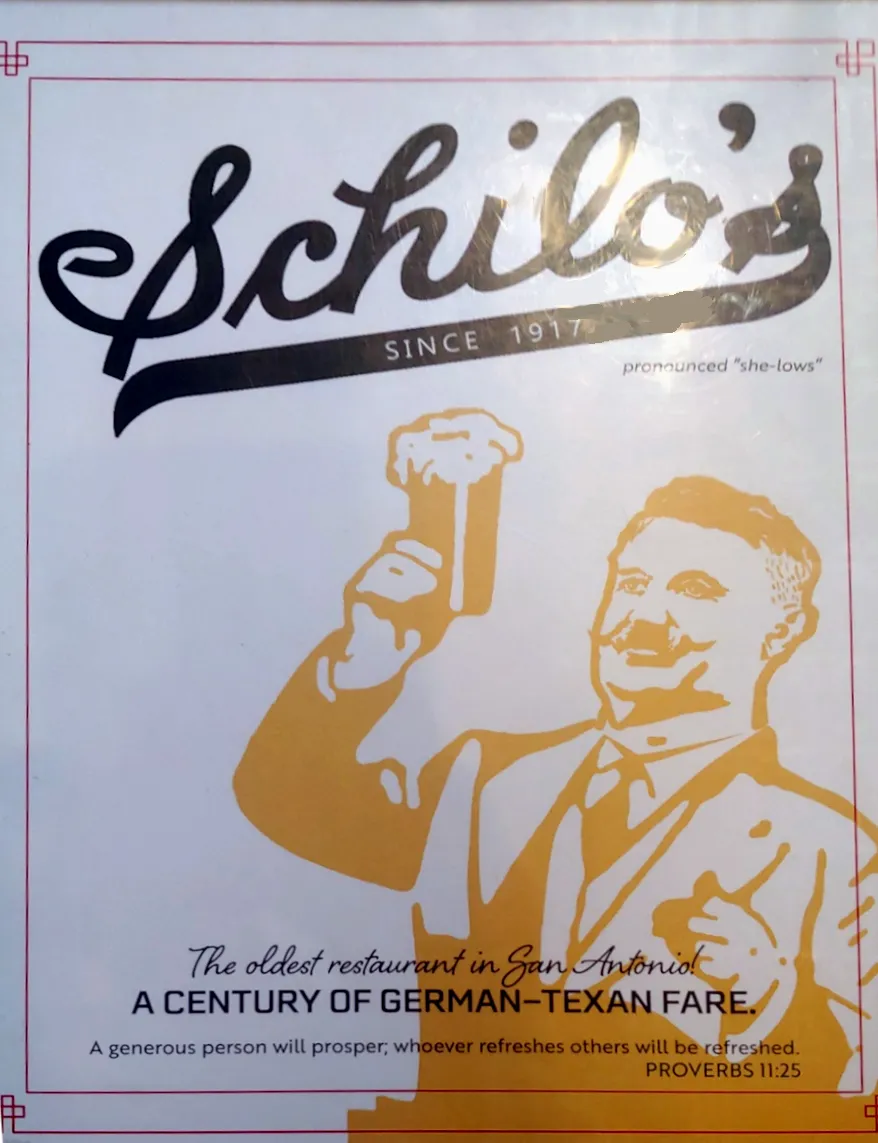 Front of menu with the Shilo