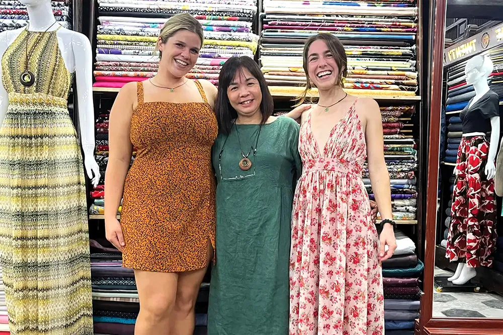 Getting tailor-made clothes fitted in Hoi An, Vietnam's tailoring capital