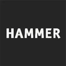 Hammer Museum logo with a abstract design