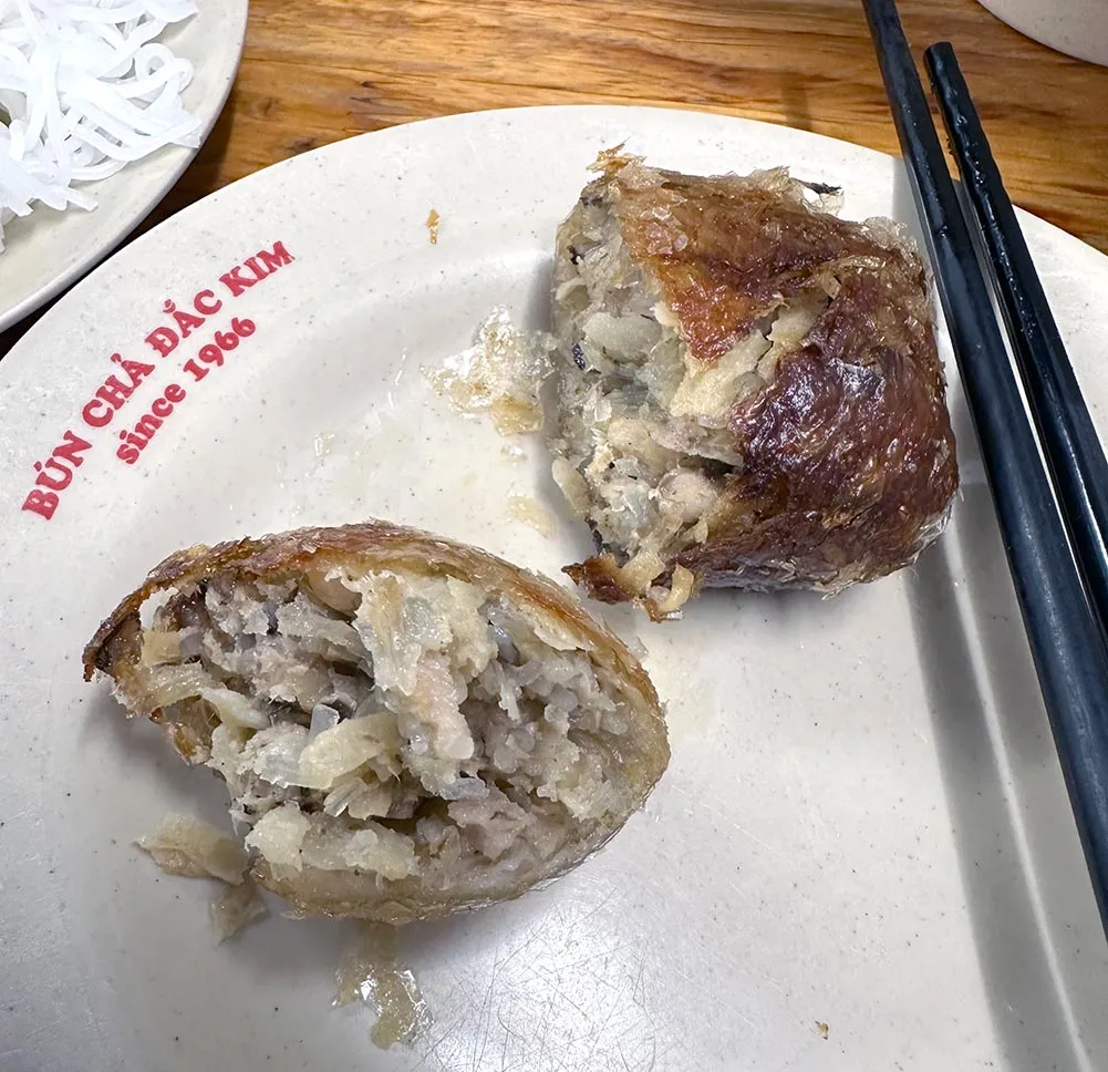 Hanoi Bun Cha Dac Kim Crab Roll