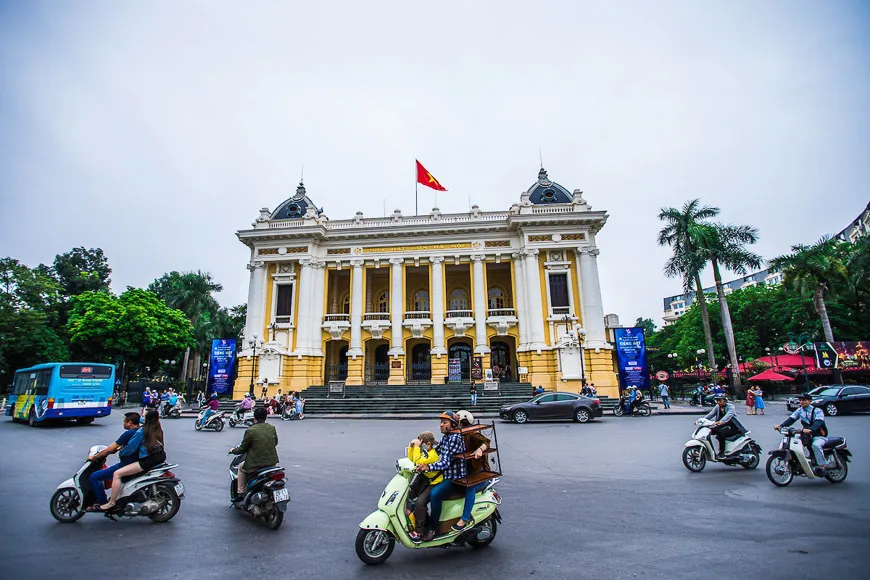 Hanoi Opera House, a colonial architectural gem and cultural spot where to go in Hanoi Vietnam