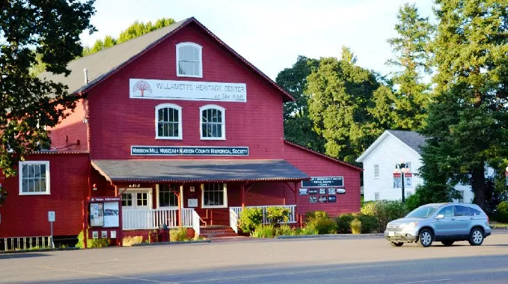 Historic buildings at the Willamette Heritage Center in Salem, Oregon