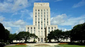 Historic City Hall building in downtown Houston where visitors can learn about local government and architecture.