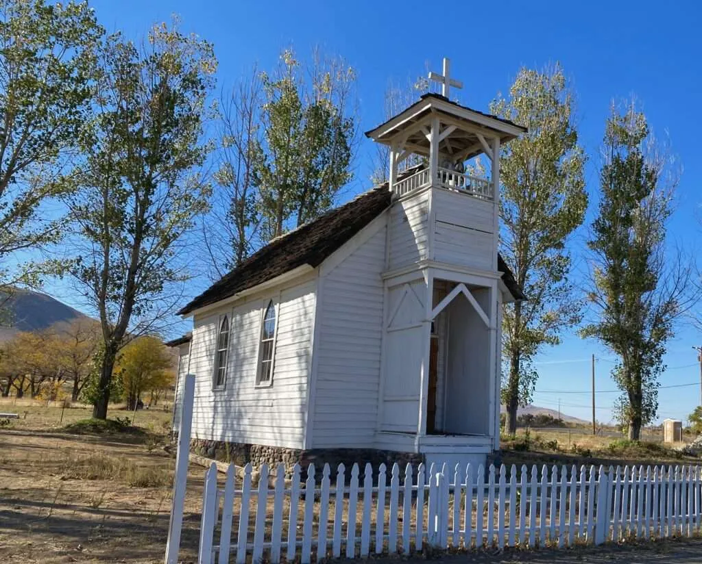 Historic Constantia Church, relocated to Doyle, California