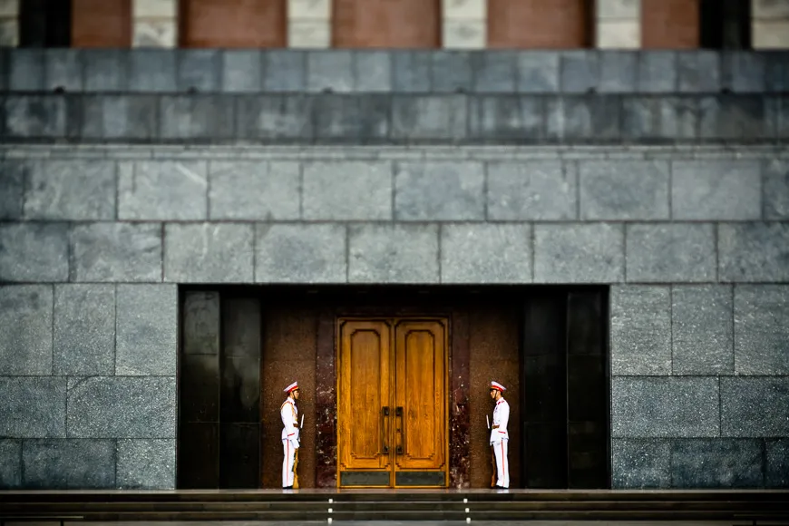 Ho Chi Minh Mausoleum, a key landmark on where to go in Hanoi Vietnam list
