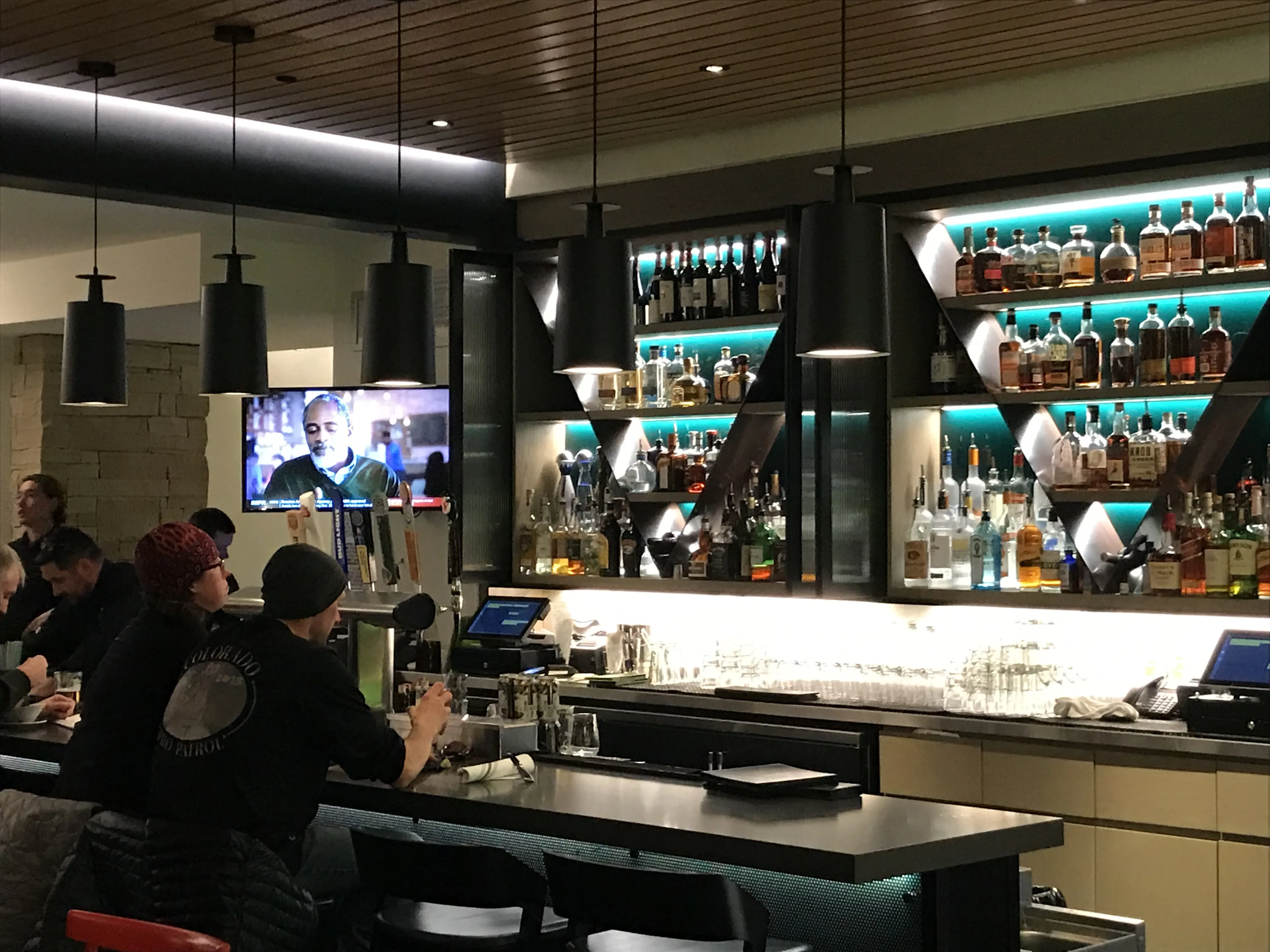 Interior dining and bar area at The Limelight Lounge
