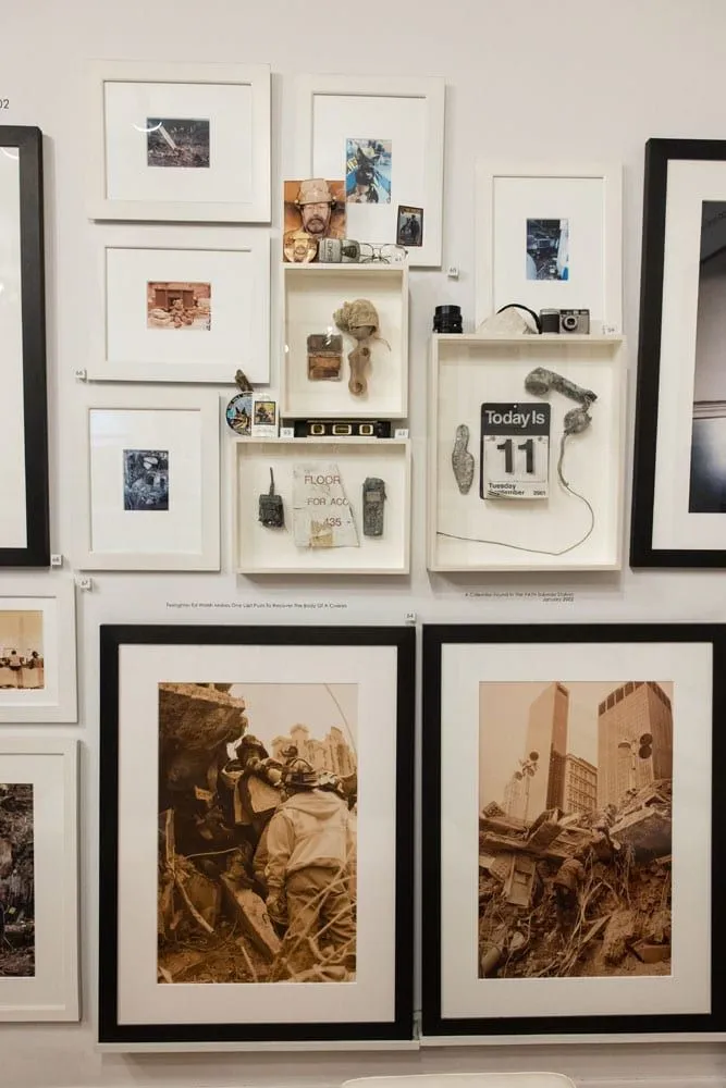 Interior of the 9/11 Museum Workshop displaying artifacts