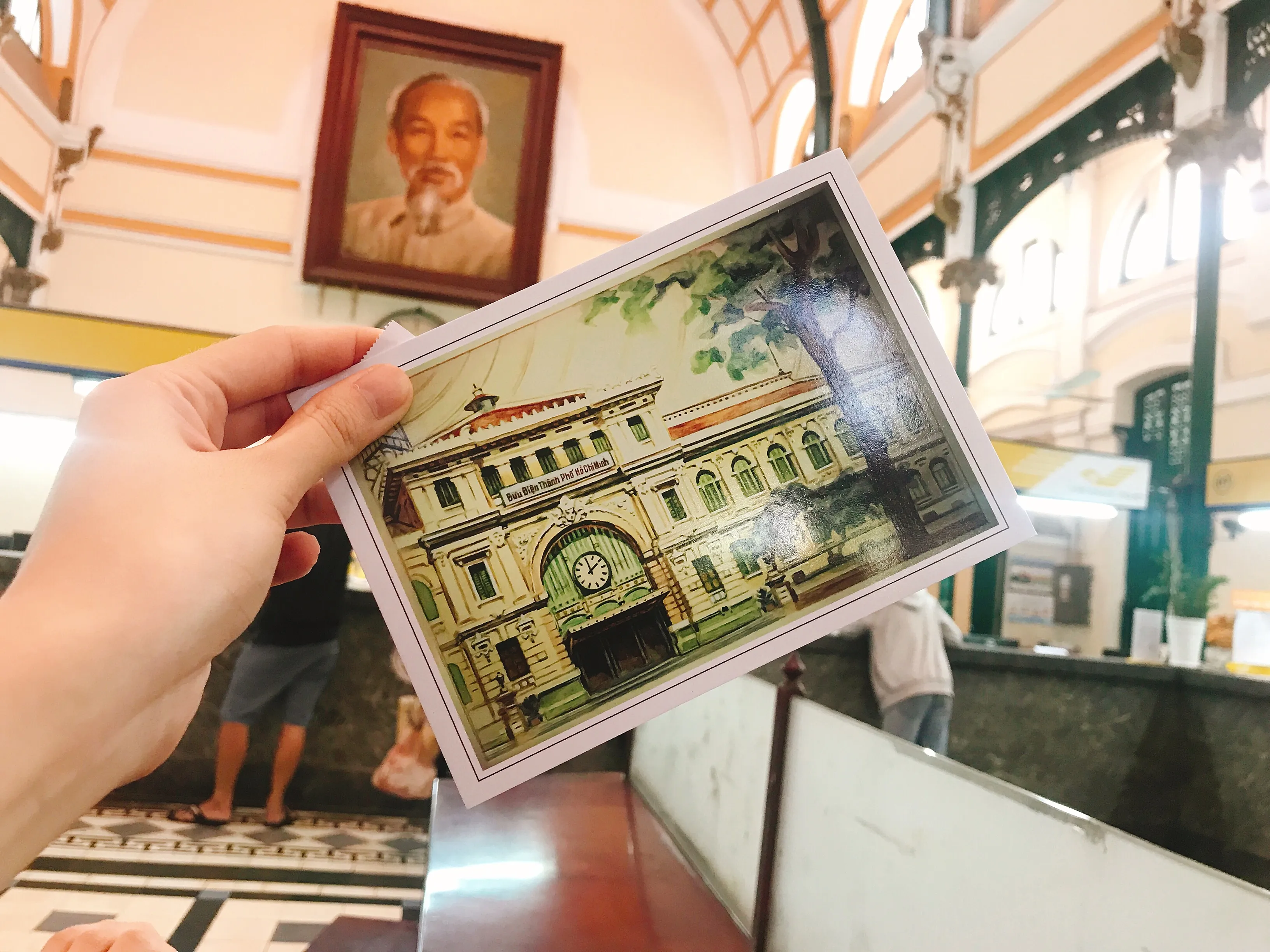 Interior view of the grand Saigon Central Post Office