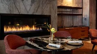 Intimate interior view of a fine dining restaurant NYC