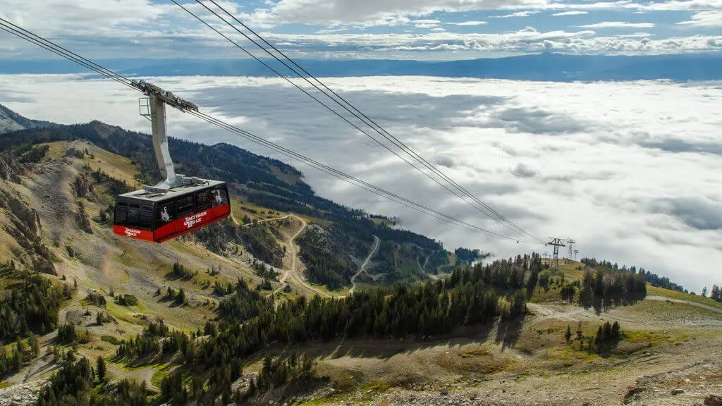 Jackson Hole Aerial Tram offering scenic views, a top thing to do in Jackson Wyoming