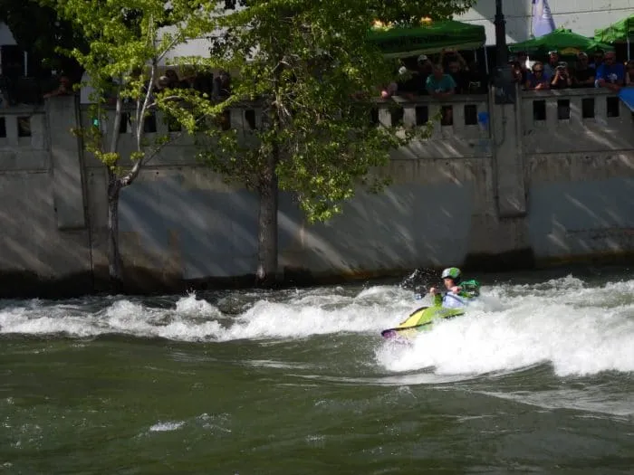 Kayakers on the Truckee River at Reno River Festival