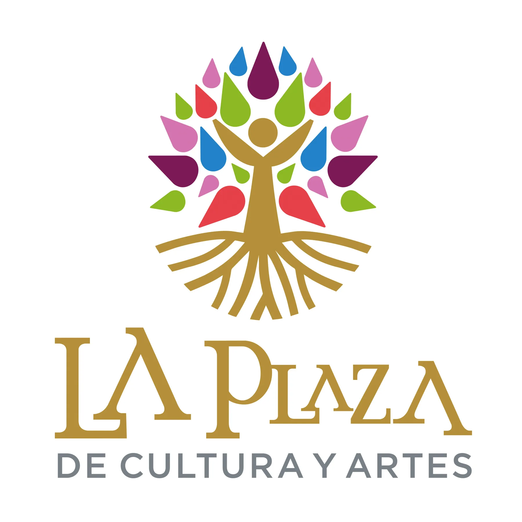 LA Plaza de Cultura y Artes logo with colorful text