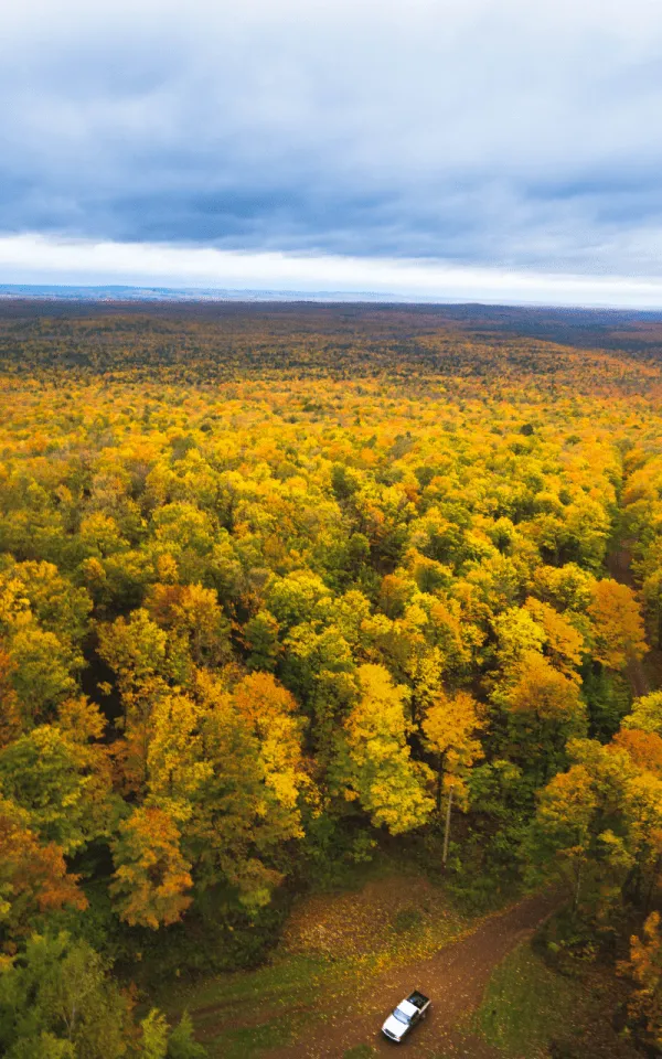 Lake of the Clouds overlook in the Porcupine Mountains