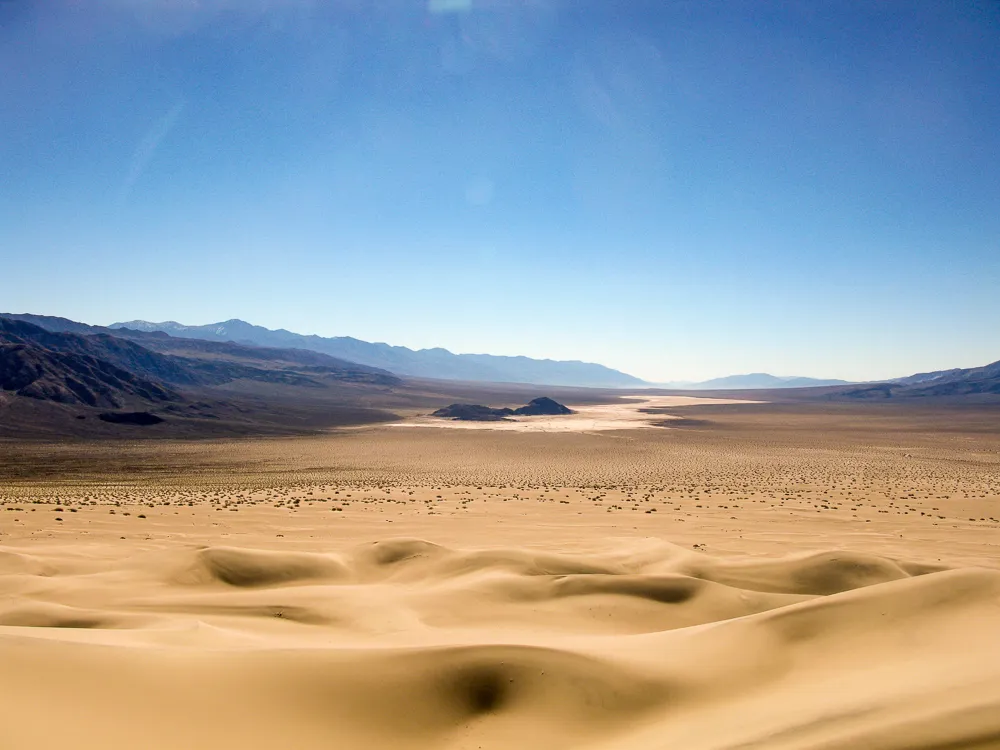 Large sand dunes in Death Valley National Park