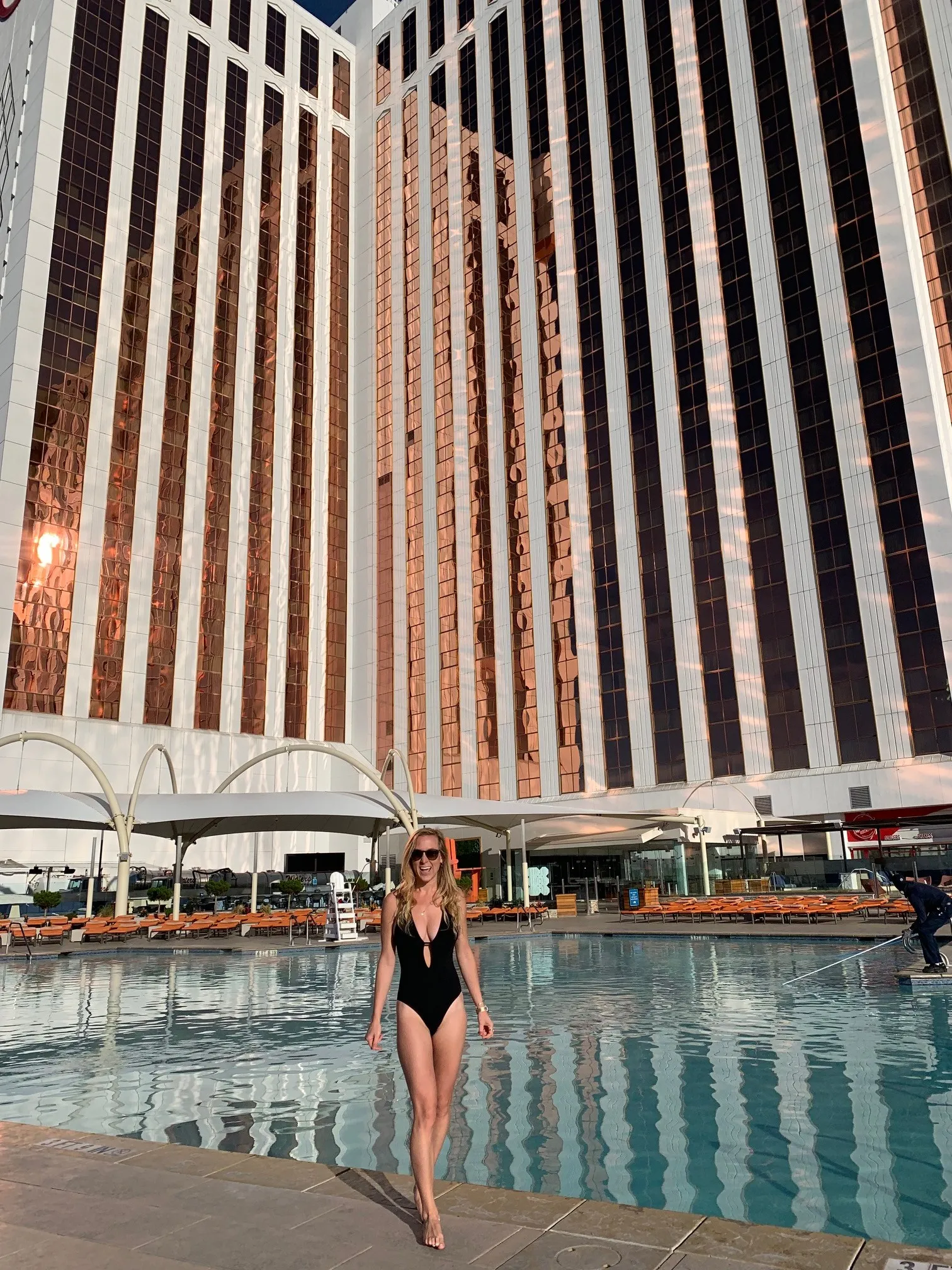 Large swimming pool area at a Reno resort