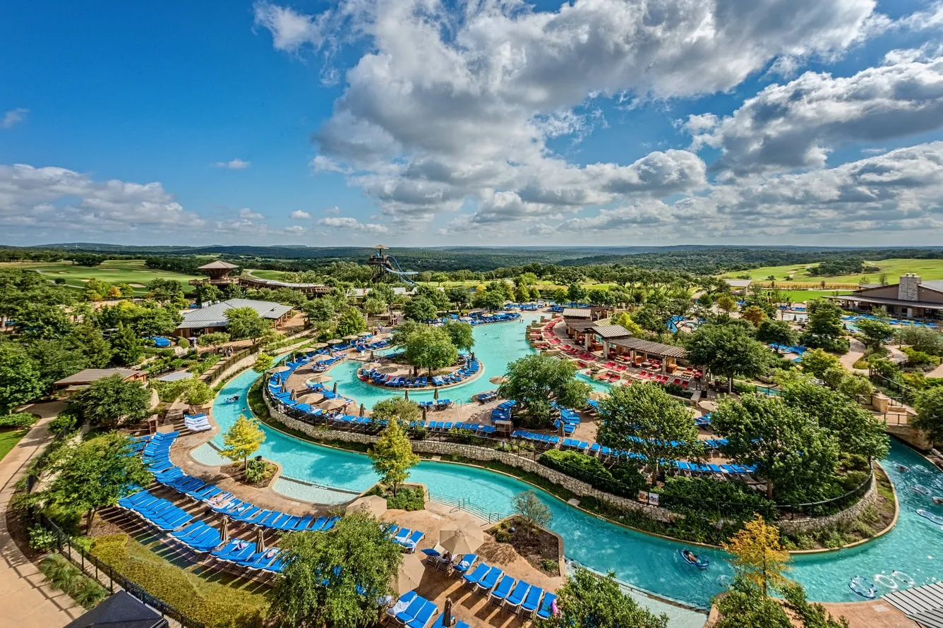 Lazy river at a resort water park