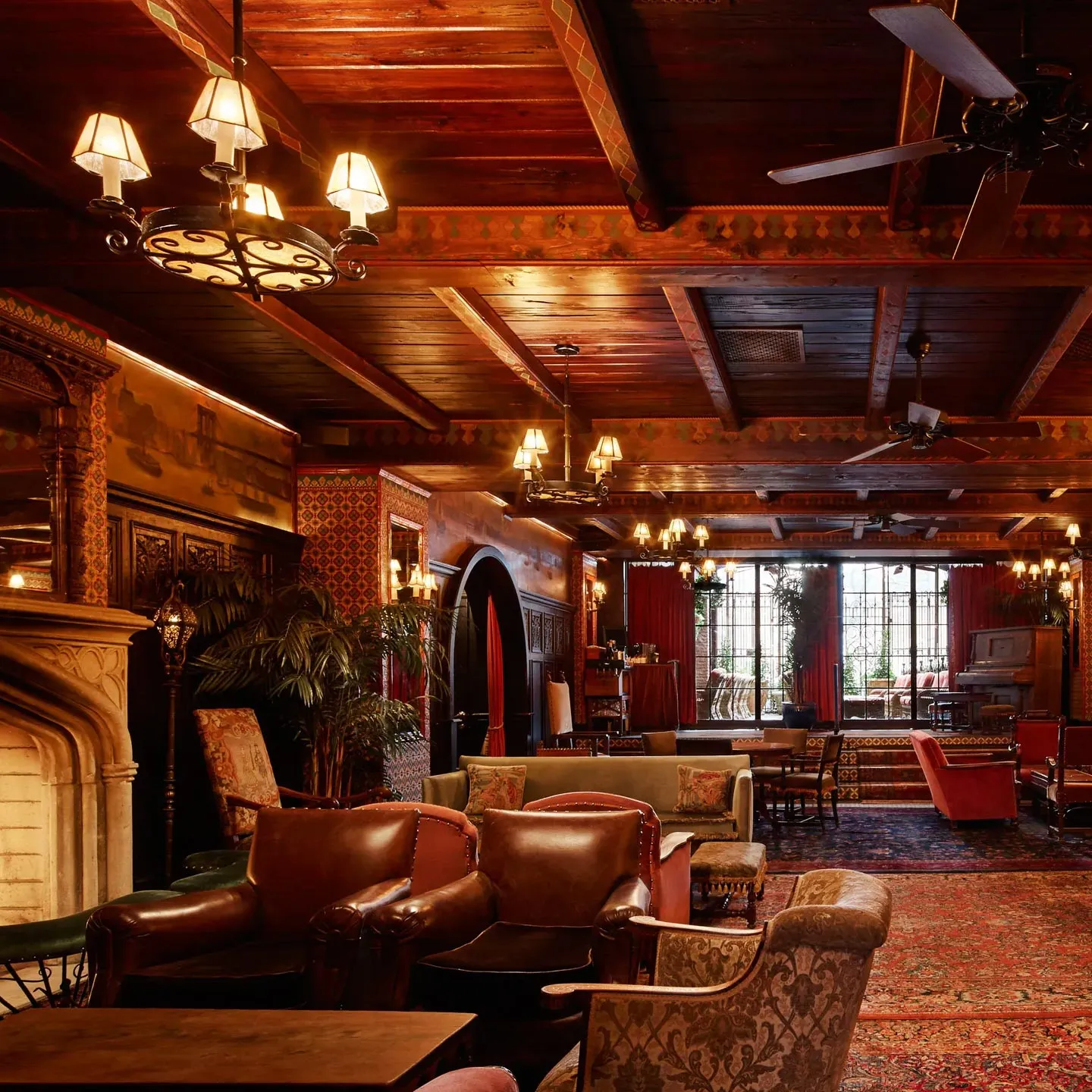 Lobby interior of The Bowery Hotel with classic decor