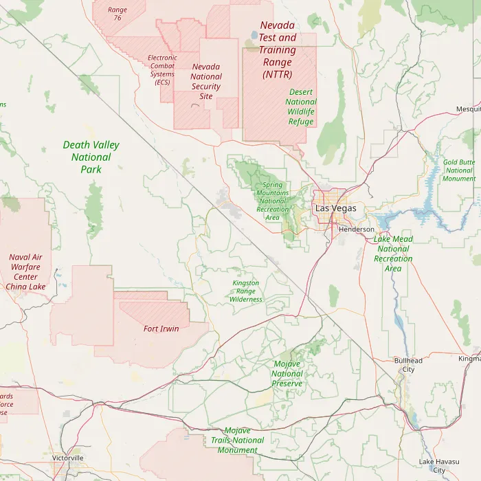 Map illustrating weather data points and geographic influences around Pahrump, Nevada affecting local temperature.