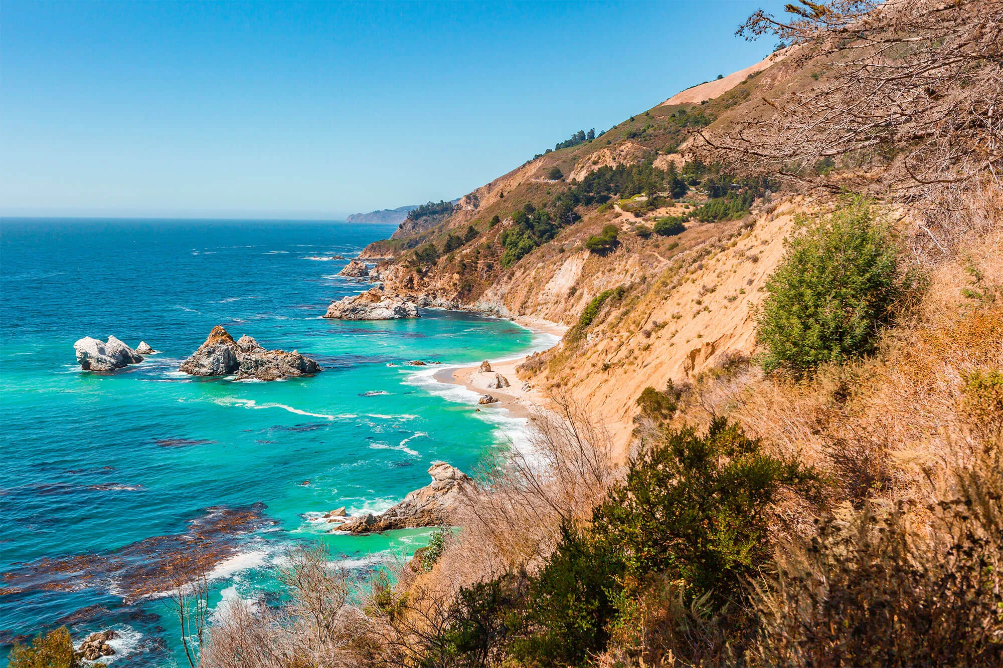 McWay Falls flowing into the cove at Julia Pfeiffer Burns State Park