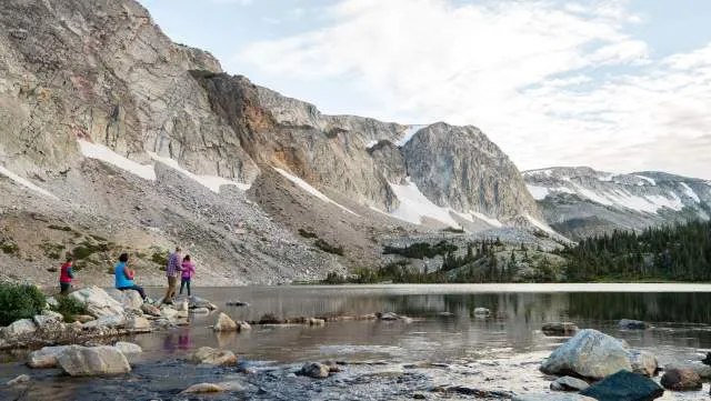 Medicine Bow mountain range view in Wyoming