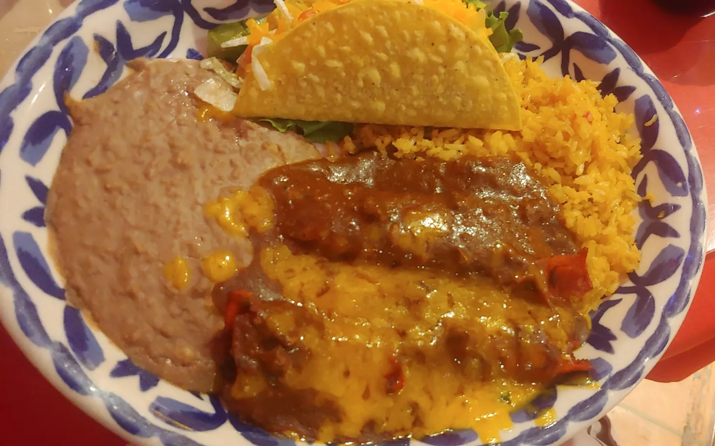 Mi Tierra's Mexican Dinner platter, offering a variety of items to sample when deciding what to eat in san antonio texas