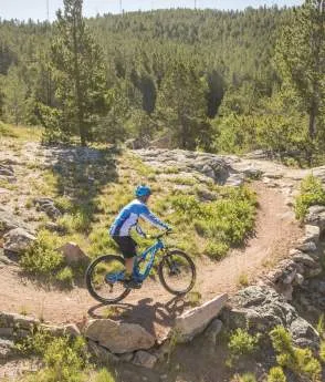 Mountain biking on scenic trails, one of the fun things to do in Casper Wy outdoors