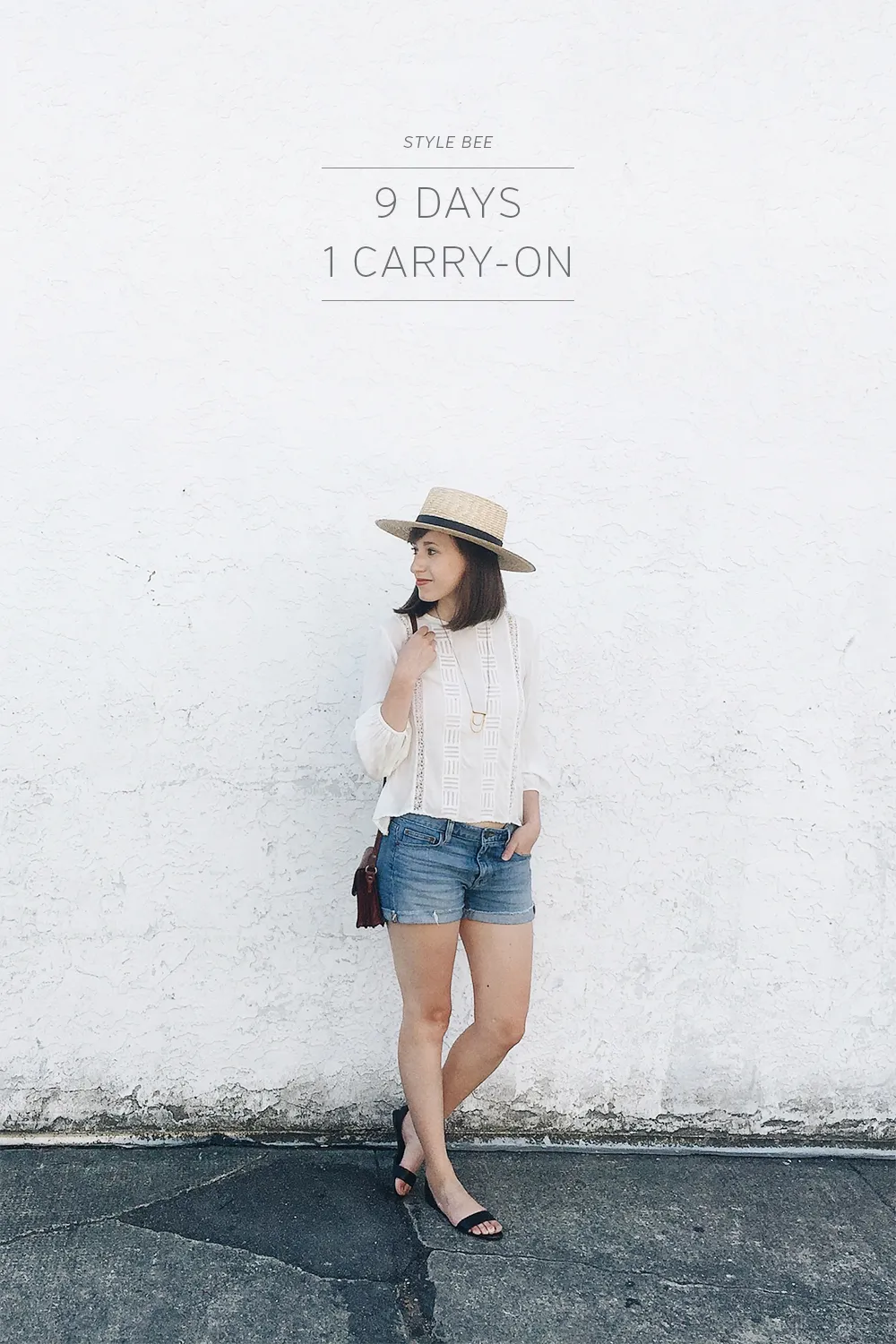 Packing a carry-on suitcase with clothes for a 9 day trip