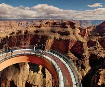 Panoramic view of Eagle Point and the Grand Canyon Skywalk