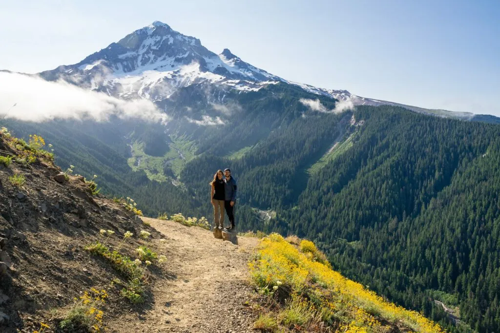 Panoramic view of Mount Hood from the McNeil Point Trail during an Oregon hiking trip