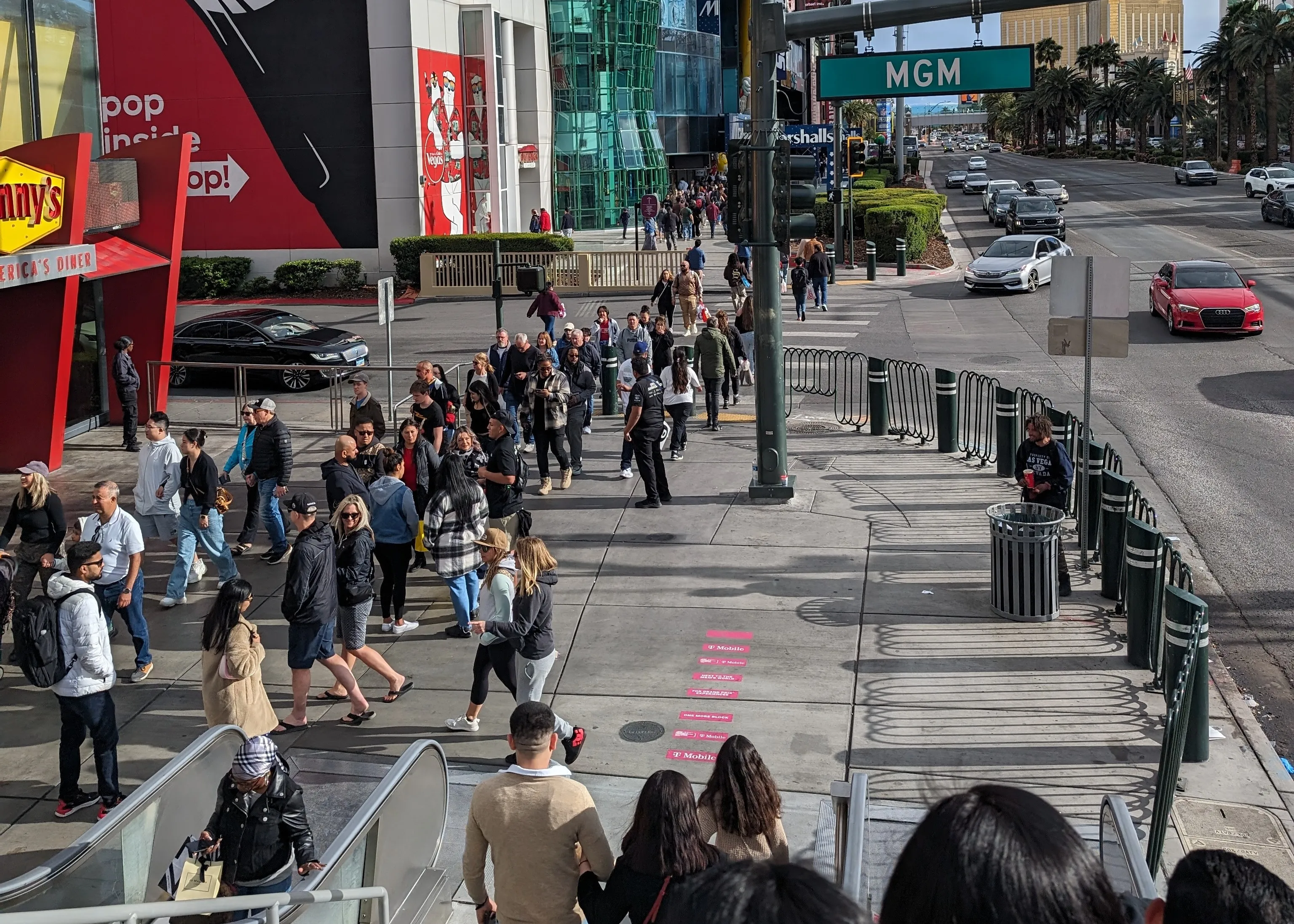 People walking on the Las Vegas Strip
